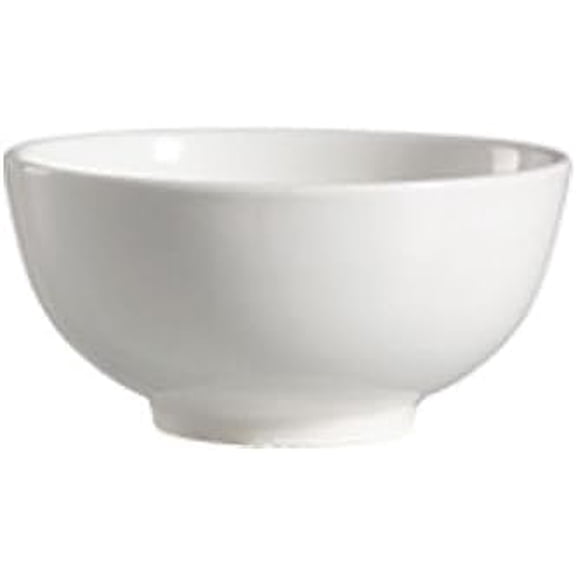 EcoQuality 7oz Bone White Porcelain Rice Bowl - Round Bowl for Rice, Sides, Soups, and Small Portions - For Restaurant, Catering Services, Buffets, Hotels, and Home Dining (24)