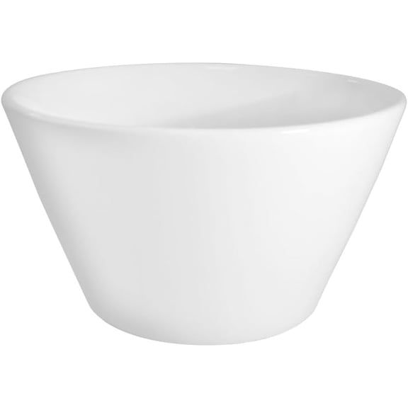 EcoQuality 7oz Bone White Porcelain Soup Bowl - For Side Soups, Chili, Stew, Oatmeal and Small Portion Service - For Restaurants, Cafes, Catering, Banquets and Home Dining (48)