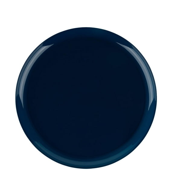 EcoQuality 8.6" inch Round Blue Disposable Plastic Plates - Heavy Duty Large Disposable Charger Dinner Plate Weddings, Serveware, China Like Salad Party Plates (120 Pack)