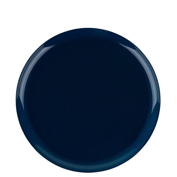 EcoQuality 8.6" inch Round Blue Disposable Plastic Plates - Heavy Duty Large Disposable Charger Dinner Plate Weddings, Serveware, China Like Salad Party Plates (70 Pack)