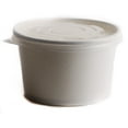 thumbnail image 1 of EcoQuality 8 oz Disposable Paper Soup Containers, 4"x4"x2.375", White (25 Pack), 1 of 3