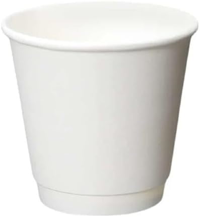EcoQuality 8 oz White Double Wall Disposable Paper Coffee Cups ...
