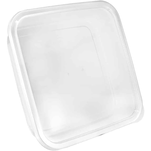 EcoQuality 80 oz Clear Square Plastic Food Storage Containers with Lids ...