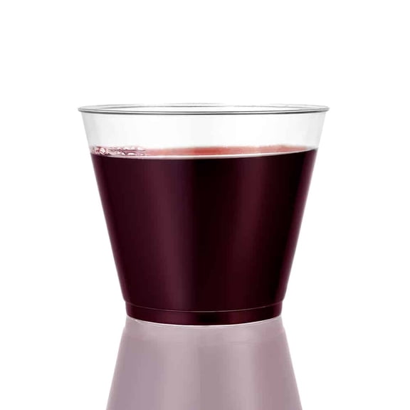 EcoQuality 8oz Clear Tall Tumbler Plastic Cup - Durable Disposable Plastic Cups - Eco-friendly Cold Cups for Cocktails, Home, Office, Events, Wedding, Parties (500)