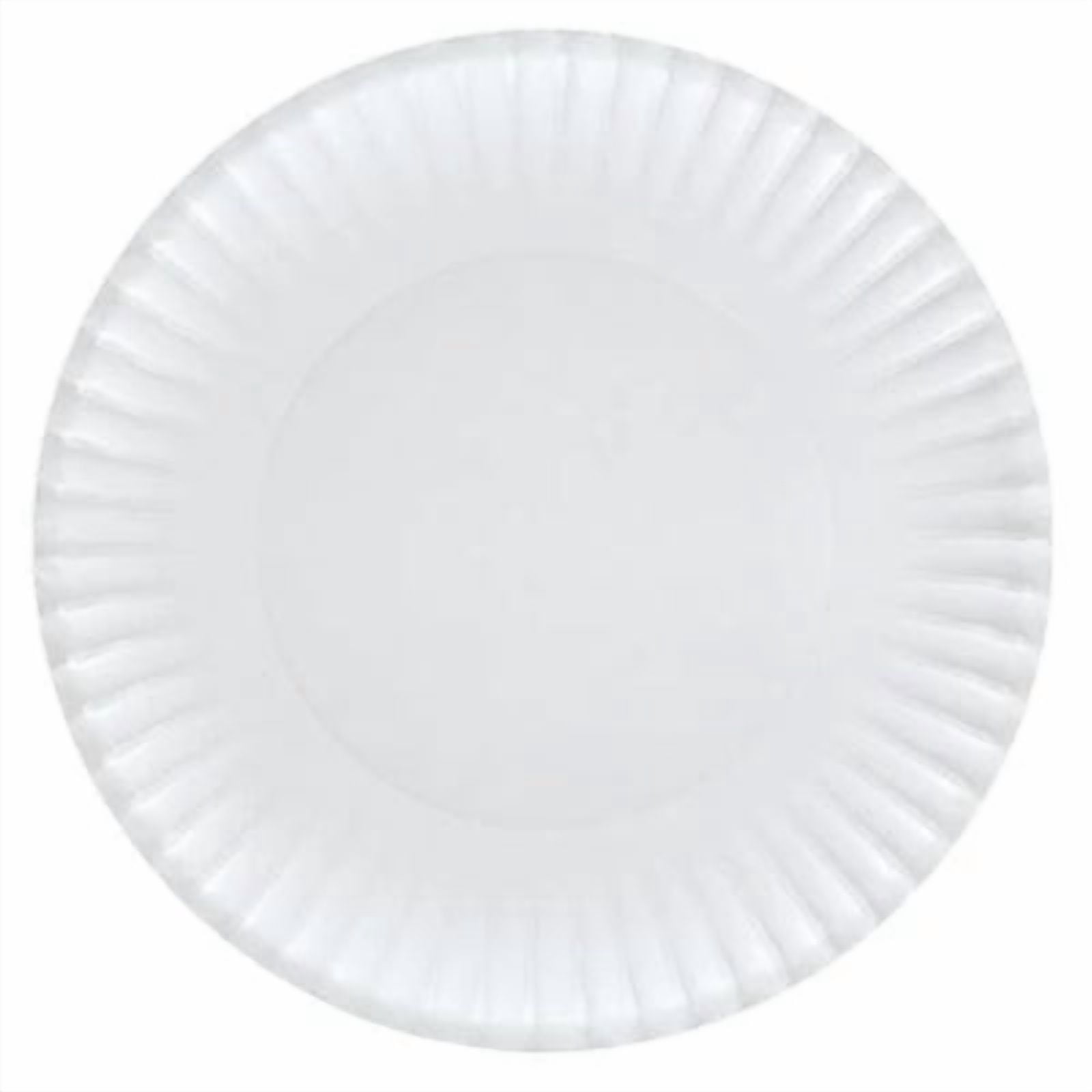 9 Inch White Round Paper Plates, Disposable Party Dinner Plates, Heavy Duty Tableware, 2400 Count