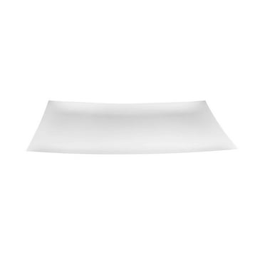 EcoQuality 9 x 13 inch Disposable Rectangular Pearl Plastic Serving Tray, China Like Party Trays, Heavy Duty Dinner Serving Plate, Platter, Weddings, Baby Showers, Catering, Non-Toxic, BPA Free (1)