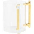 thumbnail image 1 of EcoQuality Acrylic Judaica Cup - Netilat Yadayim Hand Washing Cup - Modern Negel Vasser Dual Handle Wash Cup for Jewish Ritual - Reusable Cup with Handles - White and Gold (5, White/Gold), 1 of 3