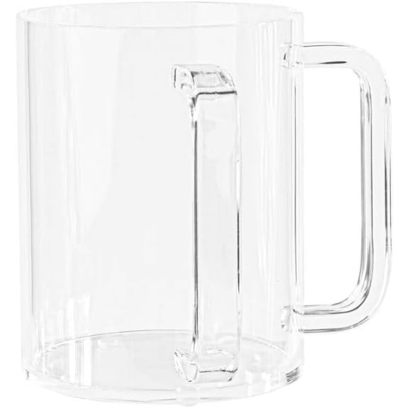 EcoQuality Acrylic Judaica Cup - Netilat Yadayim Hand Washing Cup - Negel Vasser Dual Handle Wash Cup for Jewish Ritual - Reusable Cup with Handles (4, Clear)