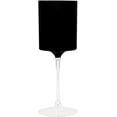thumbnail image 1 of EcoQuality Black Plastic Wine Glasses with Clear Stem - 9 oz Wine Glass, Disposable Shatterproof Wine Goblets, Reusable, Elegant Drink Cup Tumbler, Weddings, Party, Dinner, Baby Showers (25), 1 of 2