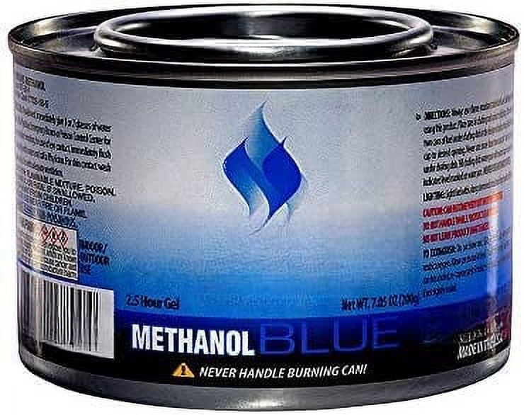 EcoQuality Chafing Dish Fuel Cans 2.5 Hour Burn Time Methanol Blue