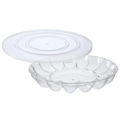 EcoQuality Clear Deviled Egg Tray with Lid - Durable Egg Carrier Storage Tray Platter for Picnic, Parties, Events (14)