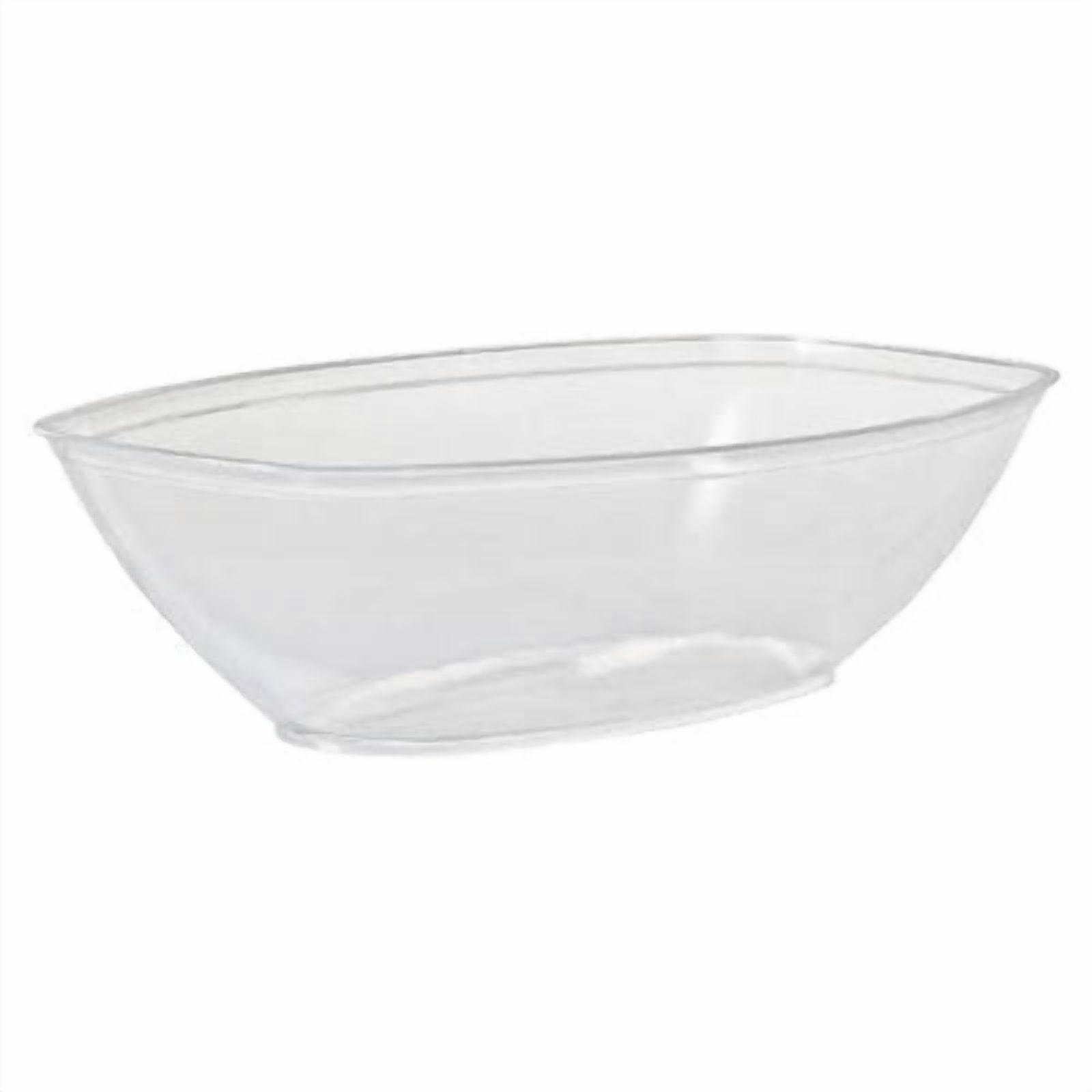 EcoQuality Clear Luau Bowl - Disposable Plastic Soup Bowls, Heavy Duty Plastic Salad Bowls, Dessert Bowl for Baby Showers, Weddings, Birthday Party (12)