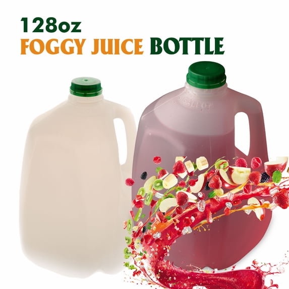EcoQuality Clear Plastic Polyethylene Tamper Evident Caps Gallon Juice Bottles (10 Count)