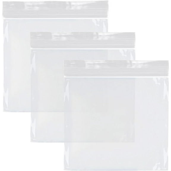 EcoQuality Clear Resealable 6.5x5.875 Inch Food Storage Sandwich Bags with Press Seal for Meal Prep, Travel, Portioning and Snacks, Durable Storage Solution (100)