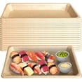 thumbnail image 1 of EcoQuality Compostable Sushi Trays Medium - Natural Sugarcane Bagasse Take Out Sushi Container - Biodegradable Disposable Sushi Plate Eco Friendly Plastic Alternative To go Serving Tray (500 PACK), 1 of 8