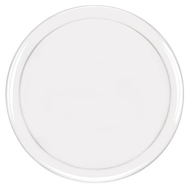 EcoQuality Disposable 10.625" inch Round Clear Plastic Plates - Crystal Clear Design Party Plates, Heavy Duty Small Disposable Dessert Plates, Salad Plate, Weddings, Serveware (20 PACK)