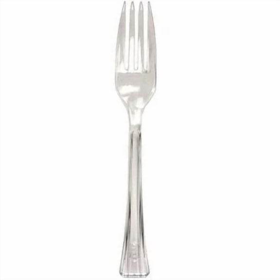 EcoQuality Disposable Plastic Clear Forks Bag - Great for Events, Kitchen, Office, Togo, Lunch, Cafeterias, Restaurants (96)