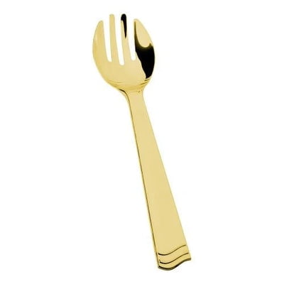 EcoQuality Disposable Plastic Gold Salad Fork - Great for Party, Soups, Kitchen, Office, Togo, Lunch, Cafeterias, Restaurants (72)