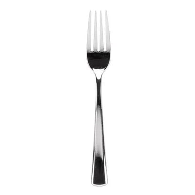 EcoQuality Disposable Plastic Polished Silver Fork Bag - Great for Party, Soups, Kitchen, Office, Togo, Lunch, Cafeterias, Restaurants (288)