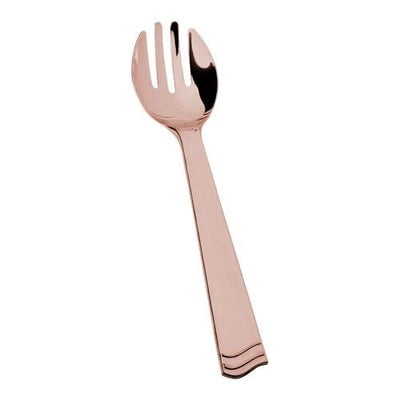 EcoQuality Disposable Plastic Rose Gold Salad Fork - Great for Party, Soups, Kitchen, Office, Togo, Lunch, Cafeterias, Restaurants (30)