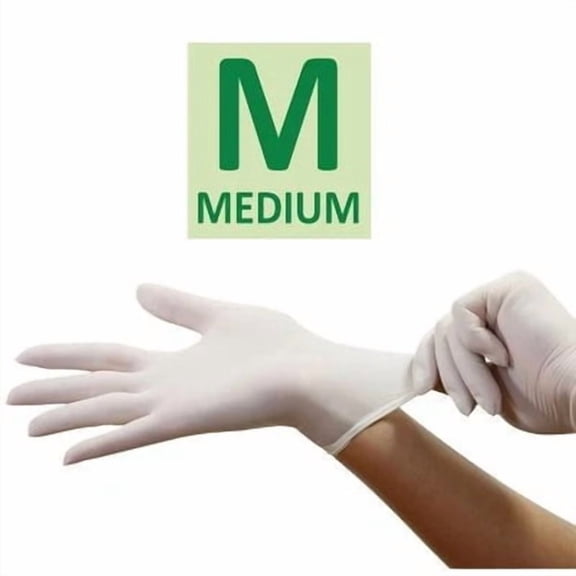 EcoQuality Disposable Vinyl Gloves - Heavy Duty, Powder Free, Latex Free, Non-Sterile, Food Safe, Chemical Resistant, (Medium, 100 Count)