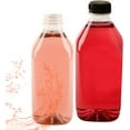 thumbnail image 1 of EcoQuality Empty Clear Plastic Juice Bottles with Tamper Evident Caps 32 OZ Quart Bottles - Smoothie Bottles - Ideal for Juices, Milk, Smoothies, Juice Containers and even Meal Prep (32 ounce) (50), 1 of 3