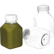 EcoQuality Empty Clear Plastic Juice Bottles with Tamper Evident Caps 8 OZ - Smoothie Bottles - Ideal for Juices, Milk, Smoothies, Picnic's and even Meal Prep Juice Containers (8 Ounce) (20)