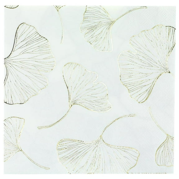 EcoQuality Gingko Gold Lunch Napkin – Elegant, Durable, and Disposable, Dispenser Napkin Refill, Everyday Napkins, Perfect for Restaurants, Diners, Bodegas & Home (20)