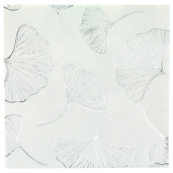 EcoQuality Gingko Silver Lunch Napkin – Elegant, Durable, and Disposable, Dispenser Napkin Refill, Everyday Napkins, Perfect for Restaurants, Diners, Bodegas & Home (20)