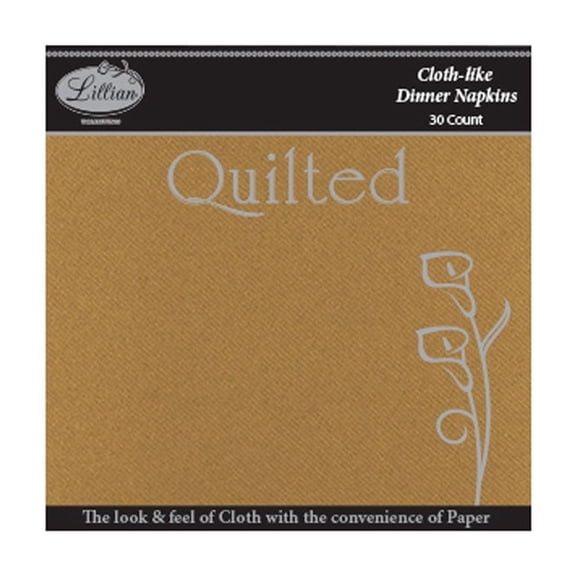 EcoQuality Gold 1/4 Fold Quilted Dinner – Elegant, Durable, and Disposable, Dispenser Napkin Refill, Everyday Napkins, Perfect for Restaurants, Diners, Bodegas & Home (60)