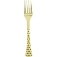 thumbnail image 1 of EcoQuality Hammered Disposable Plastic Fork - Heavy Weight Plastic Gold Cutlery Disposable Utensils Silverware Perfect for Wedding Birthday Event Planning Baby Shower Anniversaries (100 Pack), 1 of 3