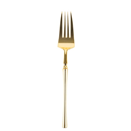 EcoQuality Infinity Collection Disposable Plastic Dinner Forks - Plastic Gold Cutlery Disposable Utensils Silverware Perfect for Wedding Birthday Event Planning Baby Shower Anniversaries (60 Pack)