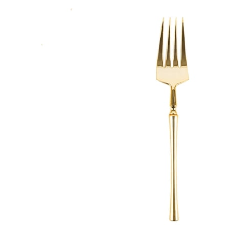 EcoQuality Infinity Collection Disposable Plastic Salad Forks - Plastic Gold Cutlery Disposable Utensils Silverware Perfect for Wedding Birthday Event Planning Baby Shower Anniversaries (80 Pack)