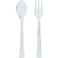 thumbnail image 1 of EcoQuality Mini Clear Utensils Combo Set, Plastic Fork and Spoon, Ecofriendly, Compostable, Silverware for Weddings, Parties, Breakrooms (96), 1 of 1