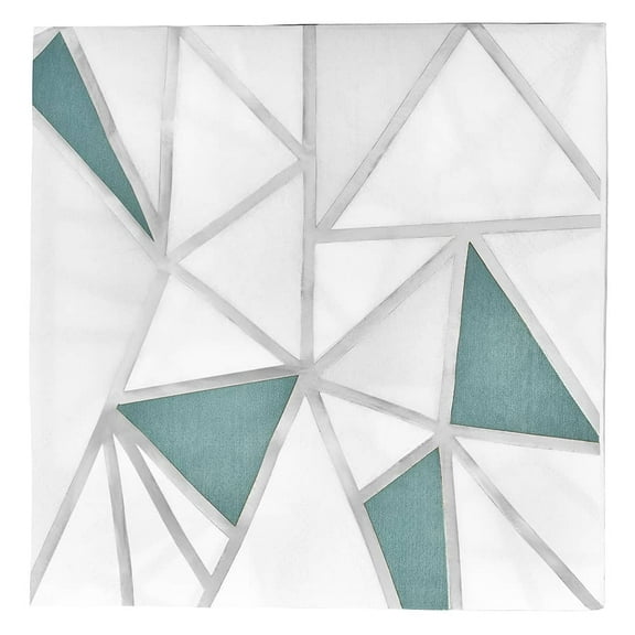 EcoQuality Mosaic Silver Lunch Napkin – Elegant, Durable, and Disposable, Dispenser Napkin Refill, Everyday Napkins, Perfect for Restaurants, Diners, Bodegas & Home (20)