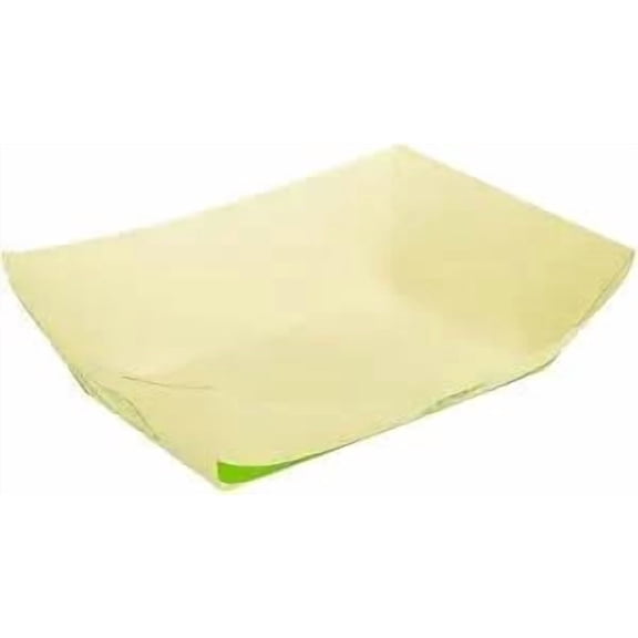 EcoQuality Natural Bamboo 3 lb Disposable Food Boat Trays, 50 Pack