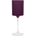 thumbnail image 1 of EcoQuality Purple Plastic Wine Glasses with Clear Stem - 9 oz Wine Glass, Disposable Shatterproof Wine Goblets, Reusable, Elegant Drink Cup Tumbler, Weddings, Party, Dinner, Baby Showers (30), 1 of 2