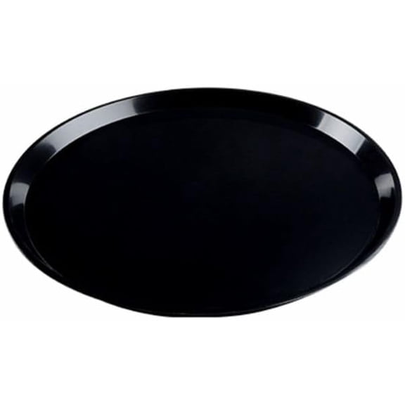 EcoQuality Round Plastic Catering Tray, 18 Inch, Black Serving Platter for Appetizers, Desserts, Sandwiches, Parties and Catering (5)