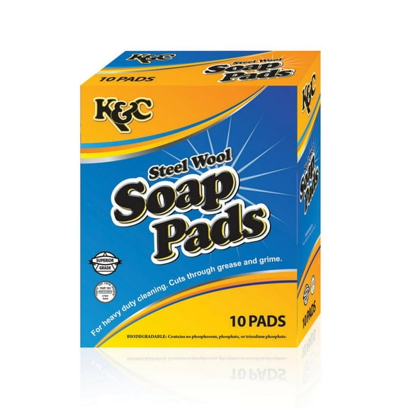 EcoQuality Stainless Wool Soap Pads, Scrubbing Scouring Pad for Pots, Pans and Ovens Great for Kitchen, Bathroom, Outdoors (3)