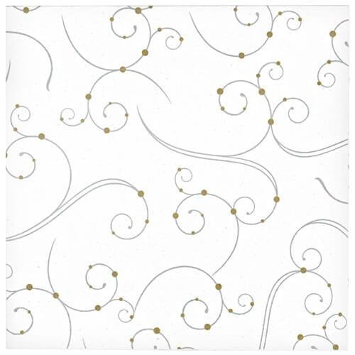 EcoQuality Swirls and Pearls Lunch Napkin 3-Ply, Dispenser Napkin Refill, Everyday Napkins, Perfect for Restaurants, Diners, Bodegas & Home (40)