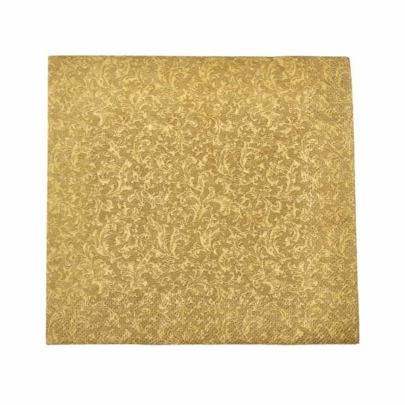 EcoQuality Textures Gold Beverage Napkin 3-Ply, Dispenser Napkin Refill, Everyday Napkins, Perfect for Restaurants, Diners, Bodegas & Home (480)