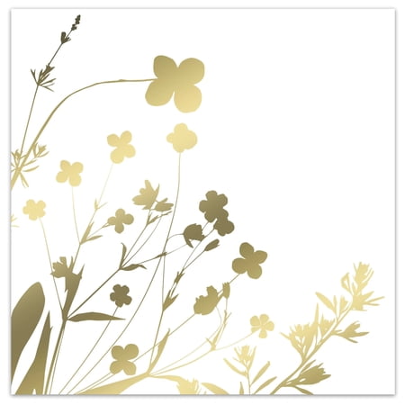 EcoQuality Wildflower 3-Ply Gold/White Lunch Napkin – Disposable, Elegant, Durable, and Perfect for Any Occasion, Everyday Napkins, Perfect for Restaurants, Diners, Bodegas & Home (20)