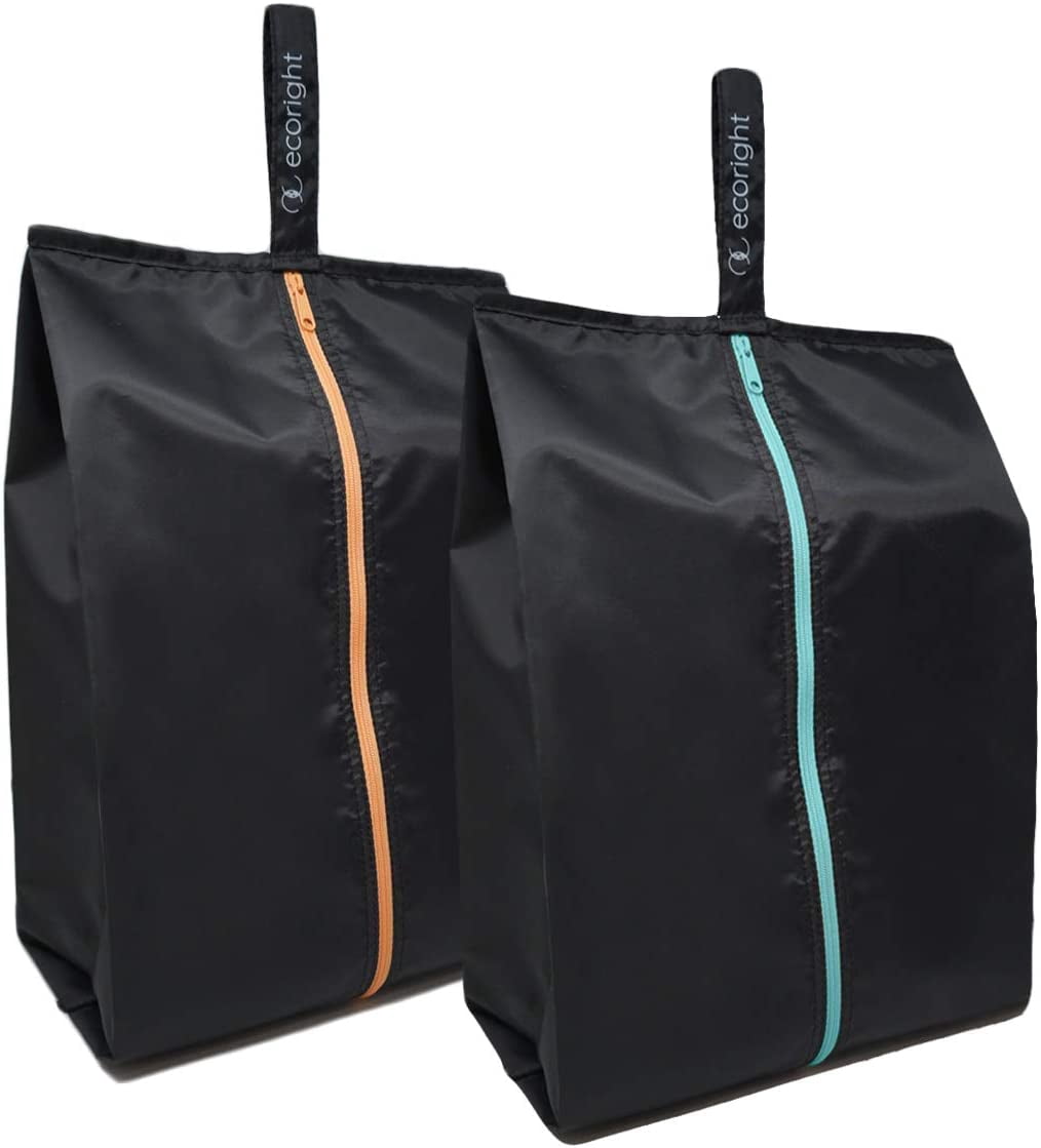EcoRight Shoe Bags for Travel by Eco Right, 100% Recycled Water-Resistant Shoe Bag for Gym, Shoe Storage Pouch | Set of 2