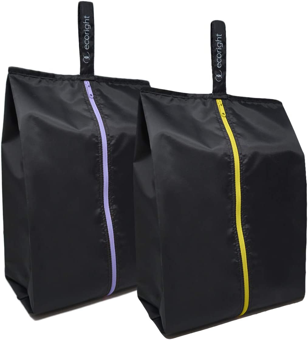 EcoRight Shoe Bags for Travel by Eco Right, 100% Recycled Water-Resistant Shoe Bag for Gym, Shoe Storage Pouch | Set of 2