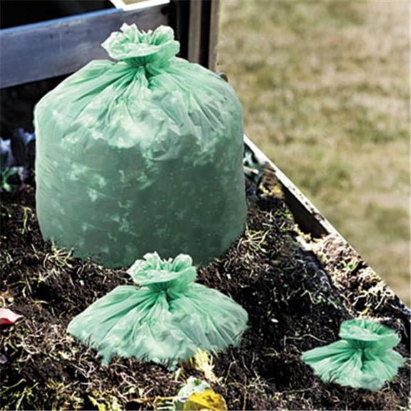 EcoSafe6400 Compostable Bags - Green - 42 x 48 - Pack of 40 - Biodegradable