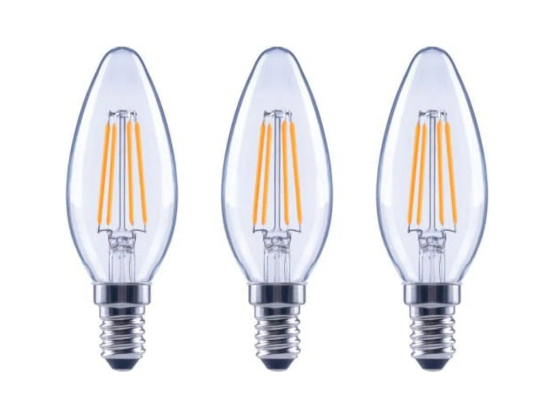 EcoSmart 60-Watt B11 ENERGY STAR Vintage LED Light Bulb White (3-Pack)