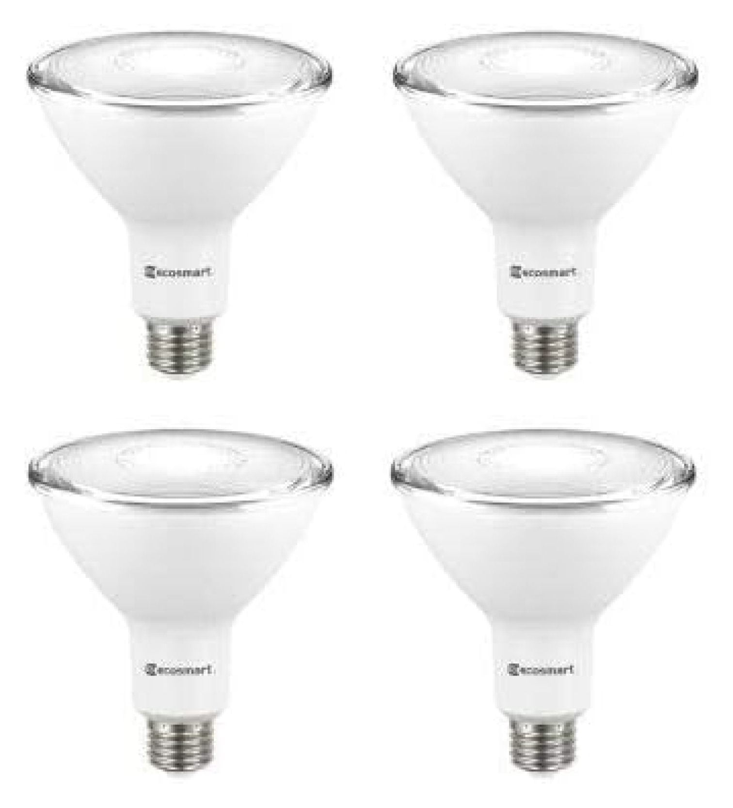 EcoSmart 90-Watt Equivalent PAR38 Non-Dimmable Flood LED Light Bulb Bright White (4-Pack)