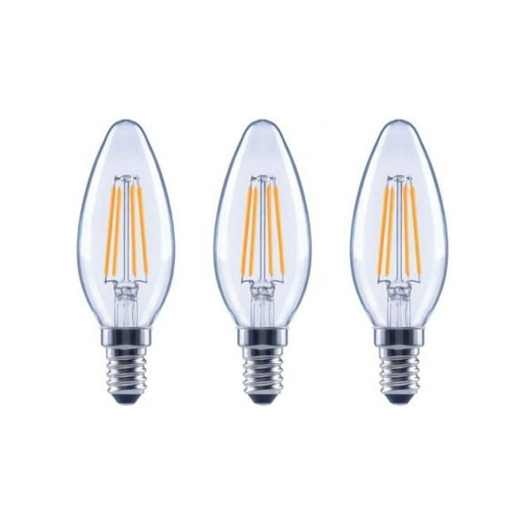 EcoSmart B11 ENERGY STAR Glass Filament LED Vintage Light Bulb Daylight (3-Pack)