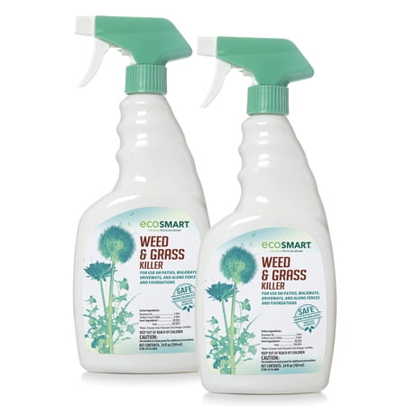 EcoSmart Natural, Glyphosate-Free Weed and Grass Killer 24 Ounce Ready-to-Use Spray Bottle (Pack of 2)