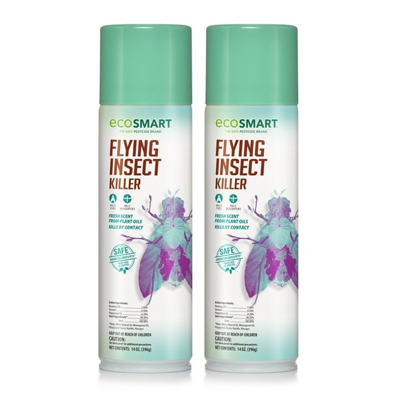 EcoSmart Natural, Plant-Based Flying Insect Killer, 14 Ounce Aerosol Spray Can (Pack of 2)